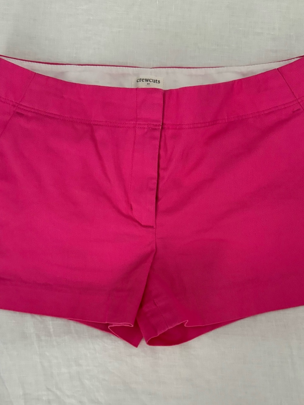 Crewcuts by J.Crew Girls Size 14 Hot Pink Chino Shorts 100% Cotton EUC